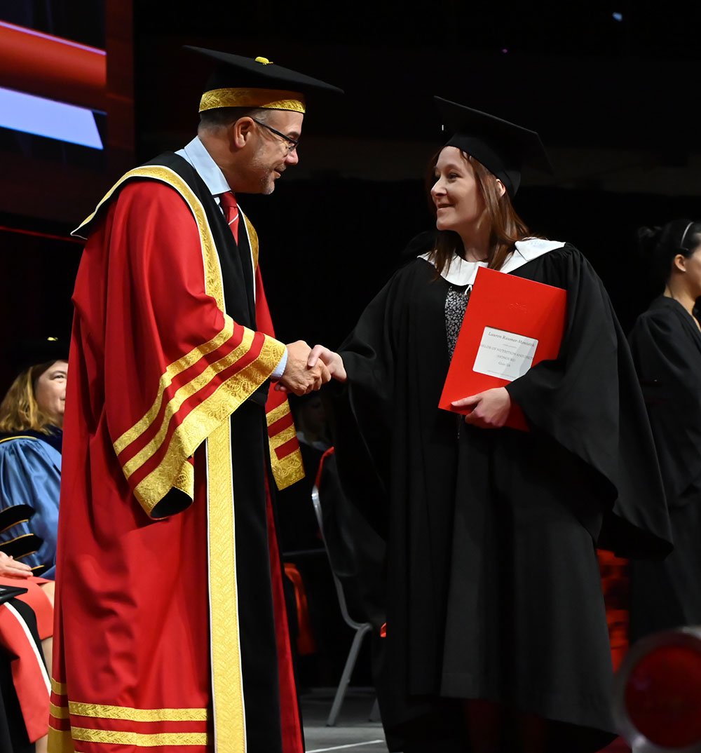 Lauren's graduation as a dietitian.