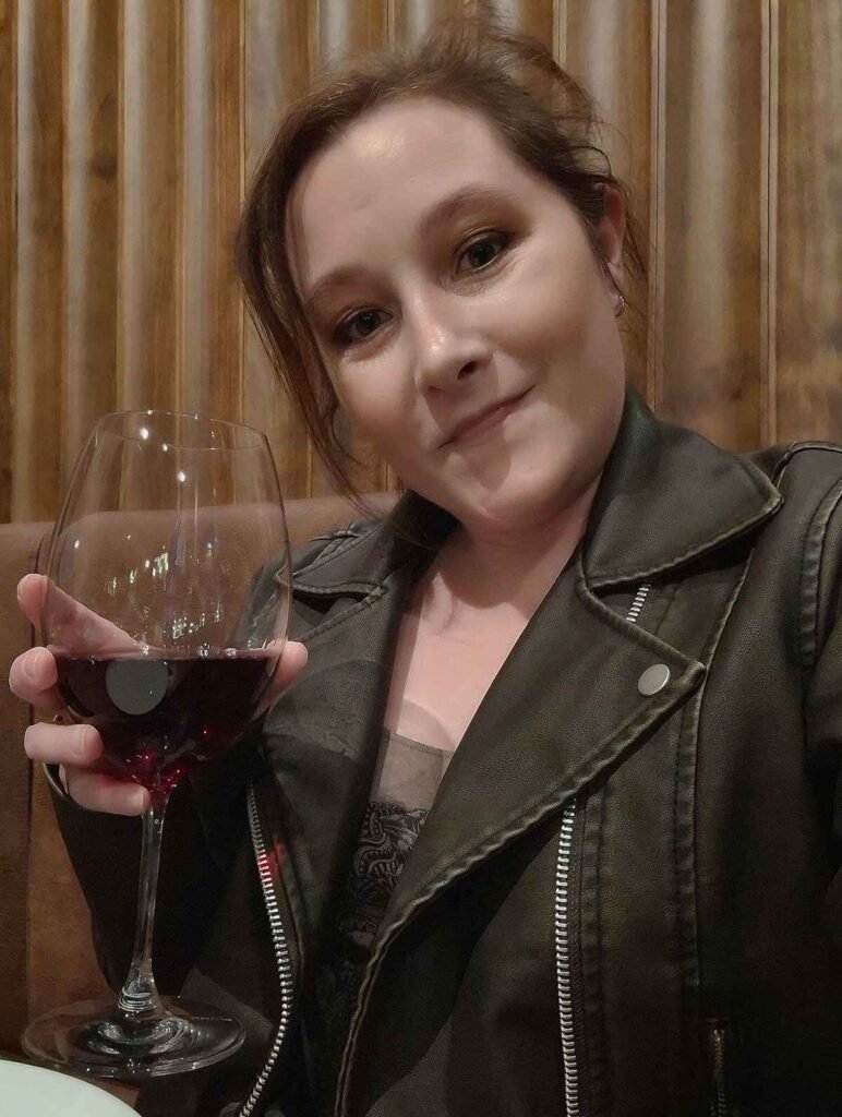 Lauren at a restaurant.